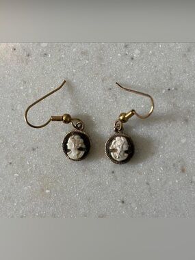 Vintage Gothic Dainty Cameo Earrings